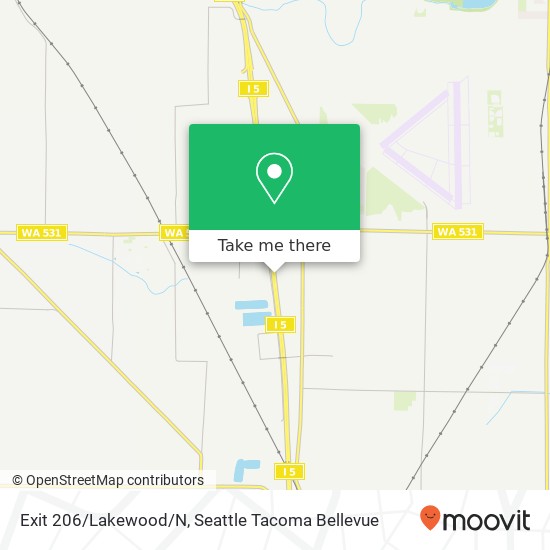 Mapa de Exit 206/Lakewood/N