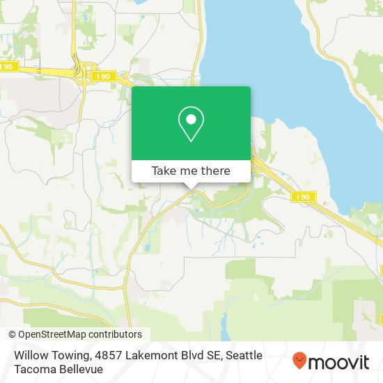 Mapa de Willow Towing, 4857 Lakemont Blvd SE
