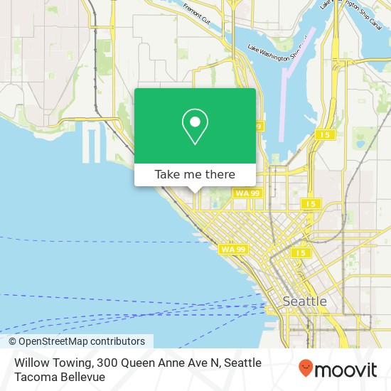 Willow Towing, 300 Queen Anne Ave N map