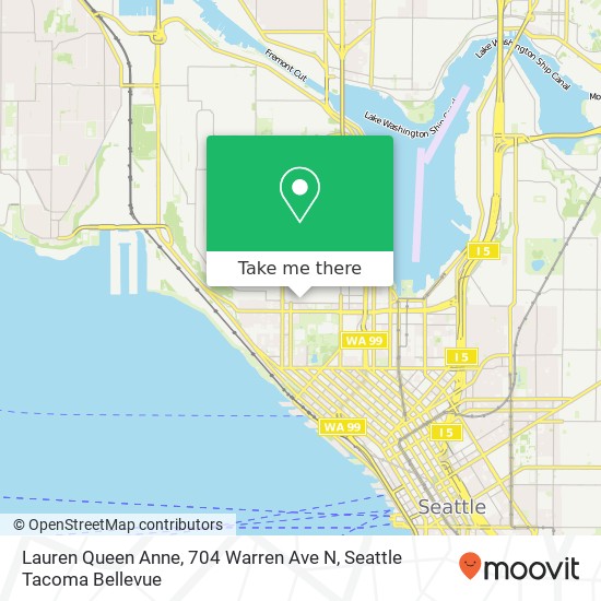 Mapa de Lauren Queen Anne, 704 Warren Ave N