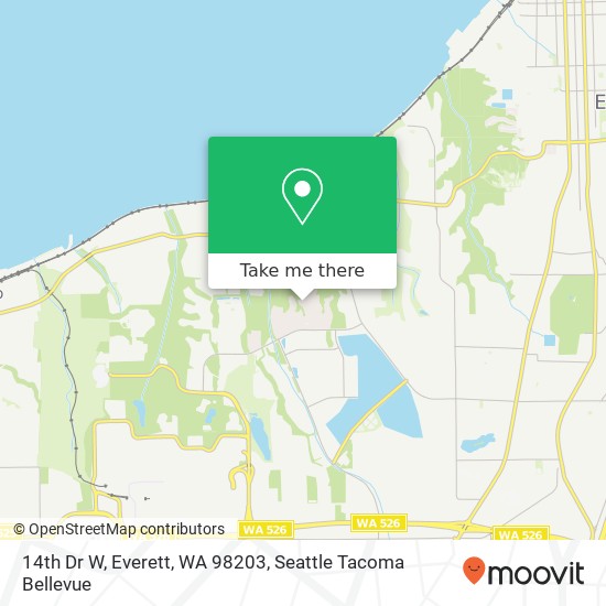 Mapa de 14th Dr W, Everett, WA 98203