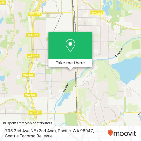 Mapa de 705 2nd Ave NE (2nd Ave), Pacific, WA 98047