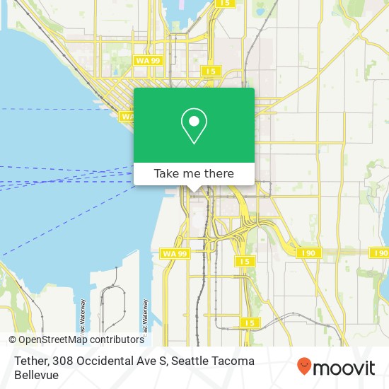 Mapa de Tether, 308 Occidental Ave S