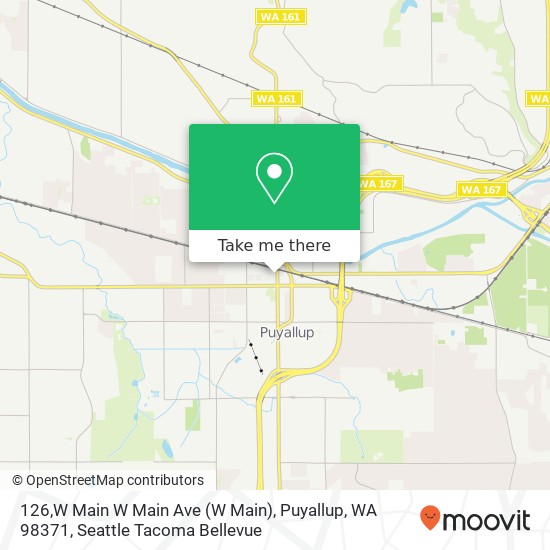 Mapa de 126,W Main W Main Ave (W Main), Puyallup, WA 98371