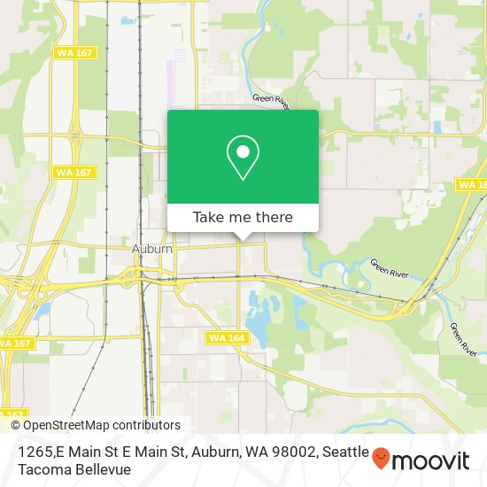 Mapa de 1265,E Main St E Main St, Auburn, WA 98002