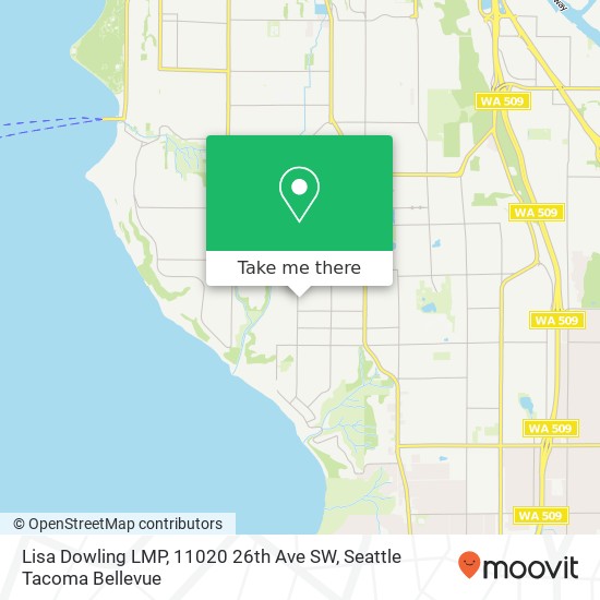 Mapa de Lisa Dowling LMP, 11020 26th Ave SW
