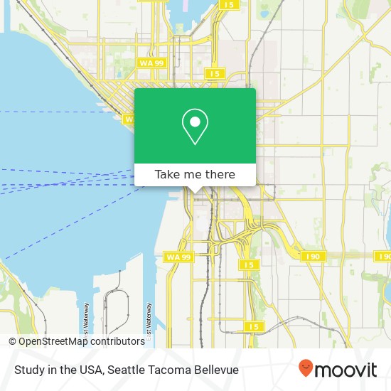 Mapa de Study in the USA