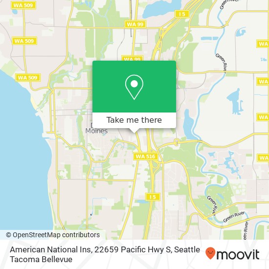 American National Ins, 22659 Pacific Hwy S map