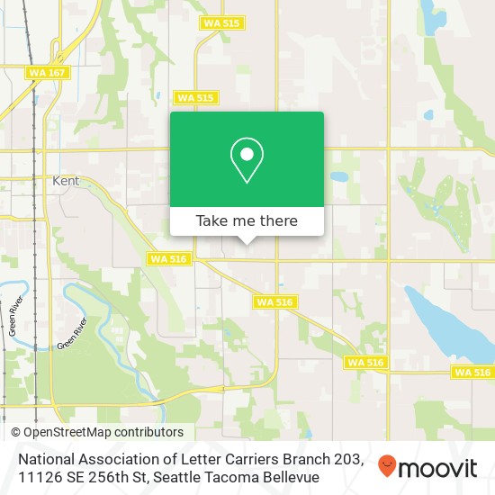 Mapa de National Association of Letter Carriers Branch 203, 11126 SE 256th St