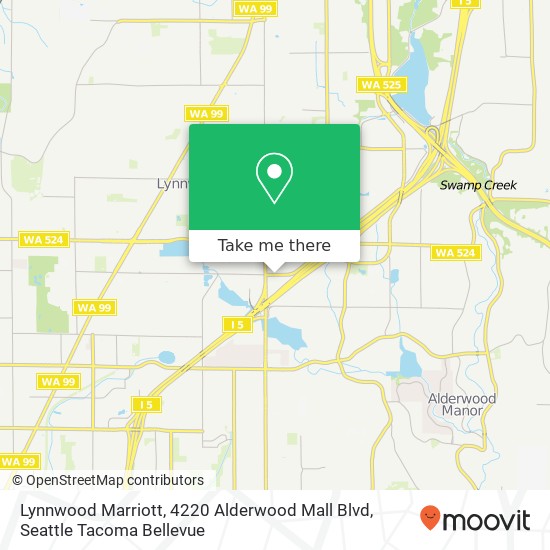 Lynnwood Marriott, 4220 Alderwood Mall Blvd map