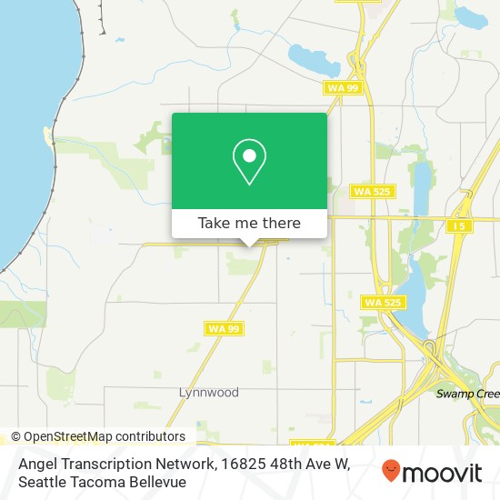Mapa de Angel Transcription Network, 16825 48th Ave W