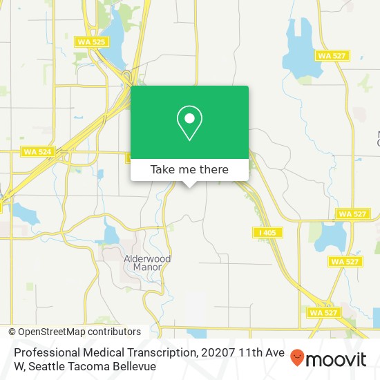 Professional Medical Transcription, 20207 11th Ave W map