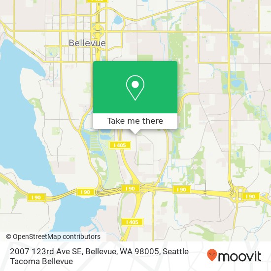 Mapa de 2007 123rd Ave SE, Bellevue, WA 98005