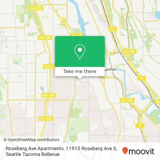 Mapa de Roseberg Ave Apartments, 11915 Roseberg Ave S