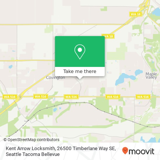 Kent Arrow Locksmith, 26500 Timberlane Way SE map