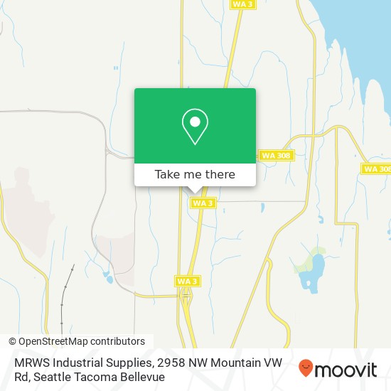 Mapa de MRWS Industrial Supplies, 2958 NW Mountain VW Rd