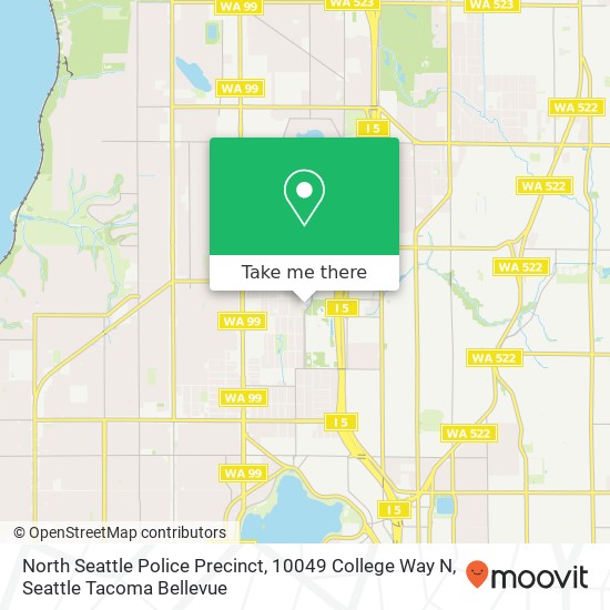 Mapa de North Seattle Police Precinct, 10049 College Way N