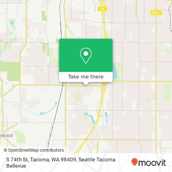 Mapa de S 74th St, Tacoma, WA 98409