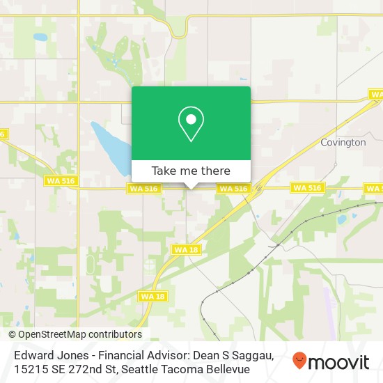 Mapa de Edward Jones - Financial Advisor: Dean S Saggau, 15215 SE 272nd St