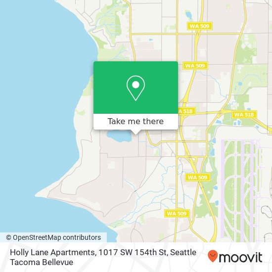 Mapa de Holly Lane Apartments, 1017 SW 154th St