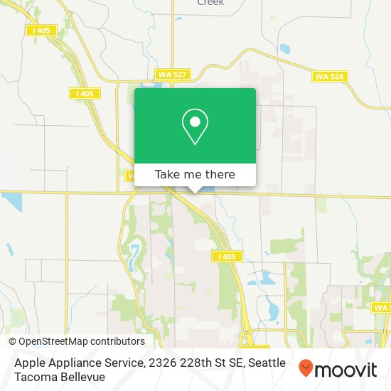 Mapa de Apple Appliance Service, 2326 228th St SE