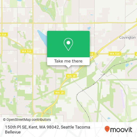 Mapa de 150th Pl SE, Kent, WA 98042