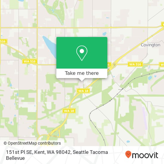 Mapa de 151st Pl SE, Kent, WA 98042