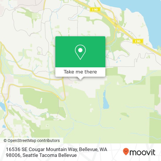 16536 SE Cougar Mountain Way, Bellevue, WA 98006 map