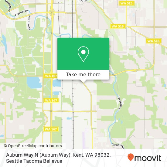 Mapa de Auburn Way N (Auburn Way), Kent, WA 98032
