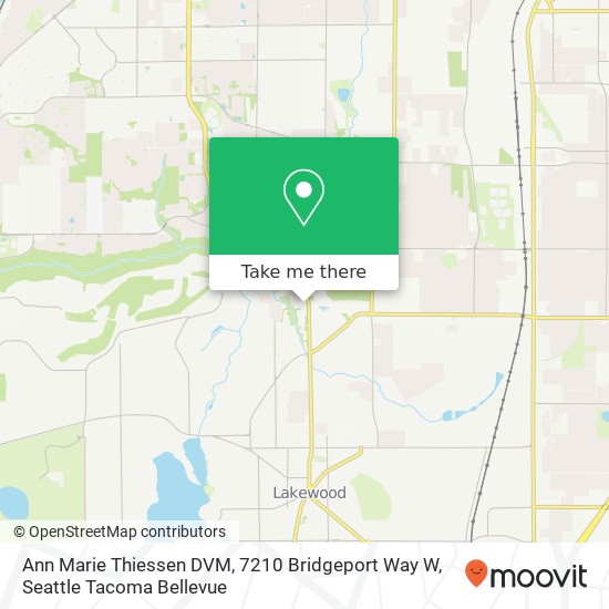 Mapa de Ann Marie Thiessen DVM, 7210 Bridgeport Way W