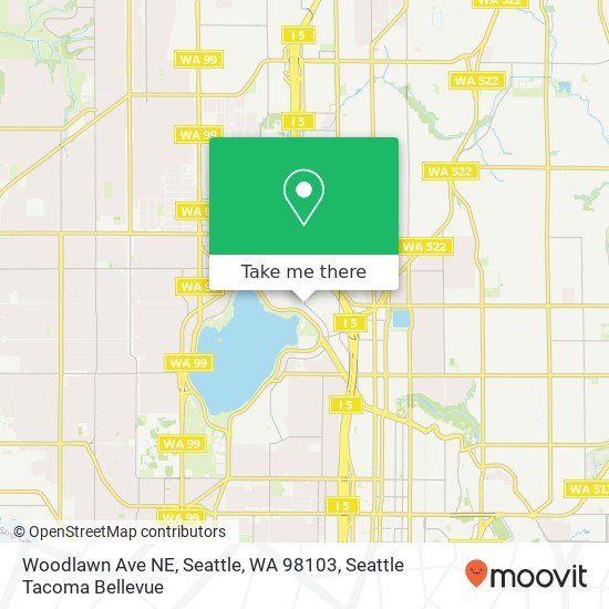 Mapa de Woodlawn Ave NE, Seattle, WA 98103