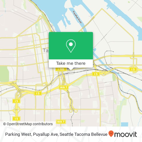 Parking West, Puyallup Ave map