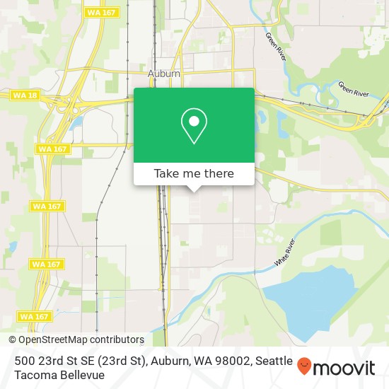 Mapa de 500 23rd St SE (23rd St), Auburn, WA 98002