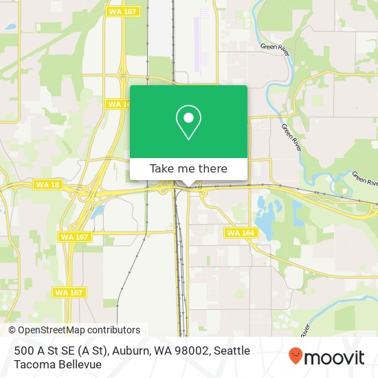 Mapa de 500 A St SE (A St), Auburn, WA 98002