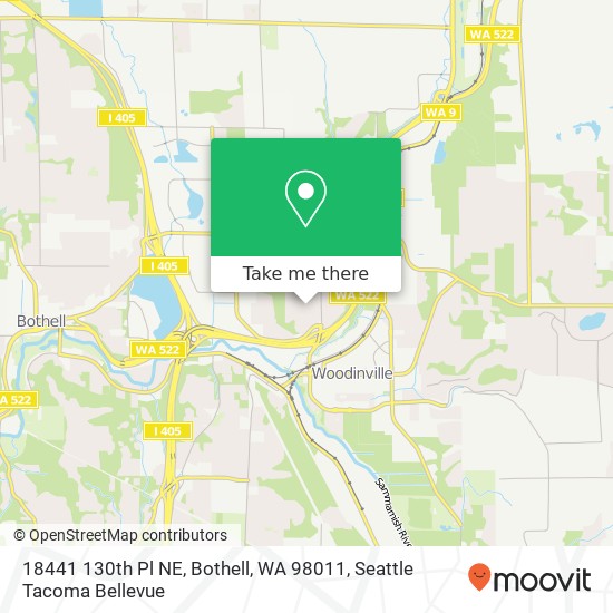 Mapa de 18441 130th Pl NE, Bothell, WA 98011