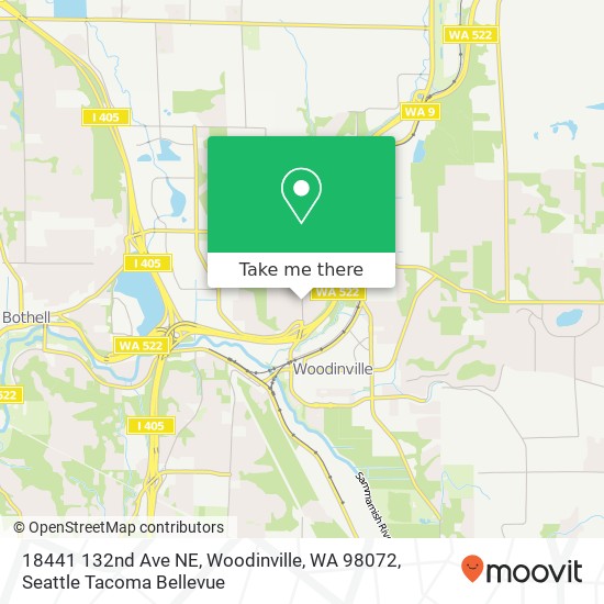 Mapa de 18441 132nd Ave NE, Woodinville, WA 98072