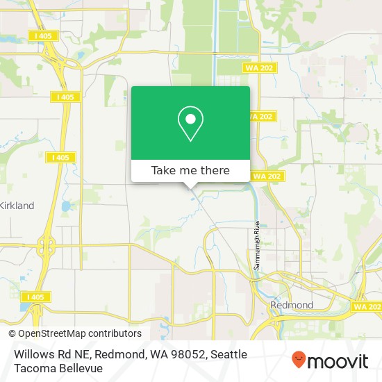 Mapa de Willows Rd NE, Redmond, WA 98052