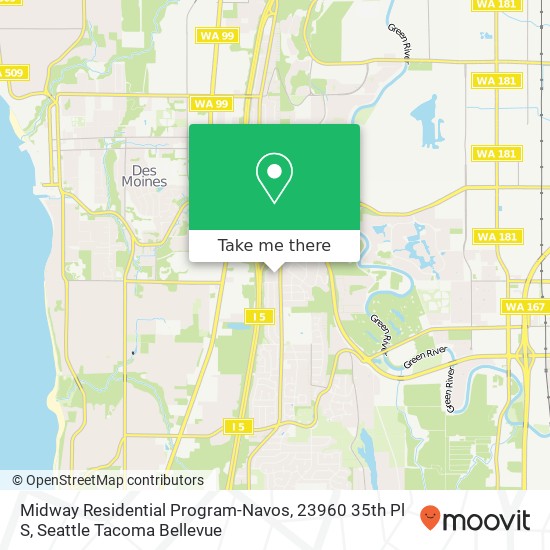 Mapa de Midway Residential Program-Navos, 23960 35th Pl S