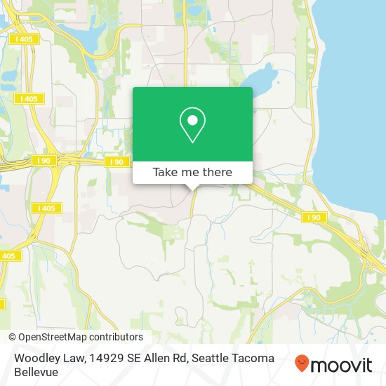 Mapa de Woodley Law, 14929 SE Allen Rd