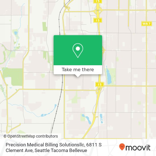 Mapa de Precision Medical Billing Solutionsllc, 6811 S Clement Ave
