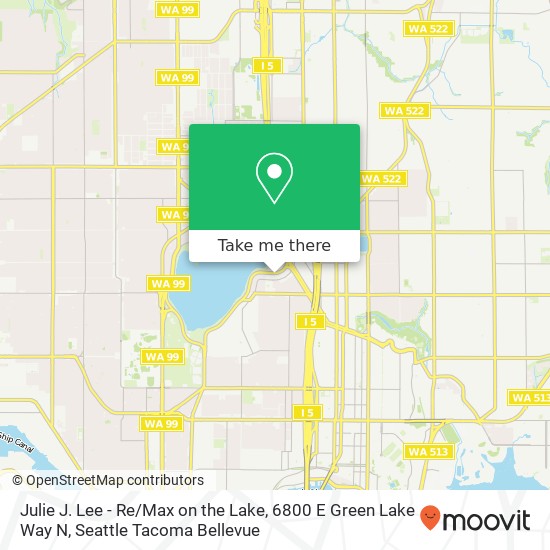 Mapa de Julie J. Lee - Re / Max on the Lake, 6800 E Green Lake Way N