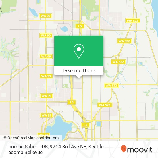 Mapa de Thomas Saber DDS, 9714 3rd Ave NE