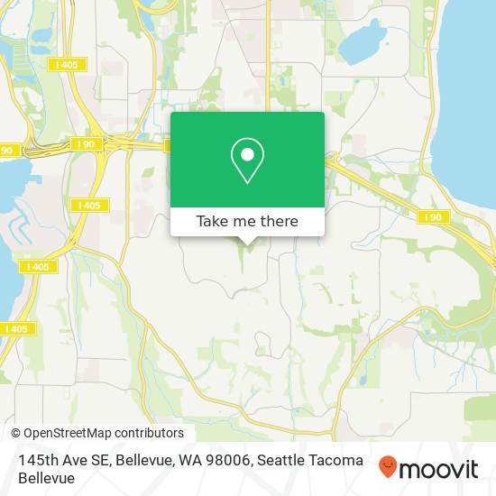 Mapa de 145th Ave SE, Bellevue, WA 98006