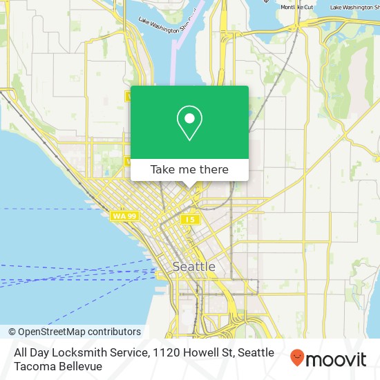 Mapa de All Day Locksmith Service, 1120 Howell St