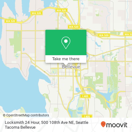 Locksmith 24 Hour, 500 108th Ave NE map