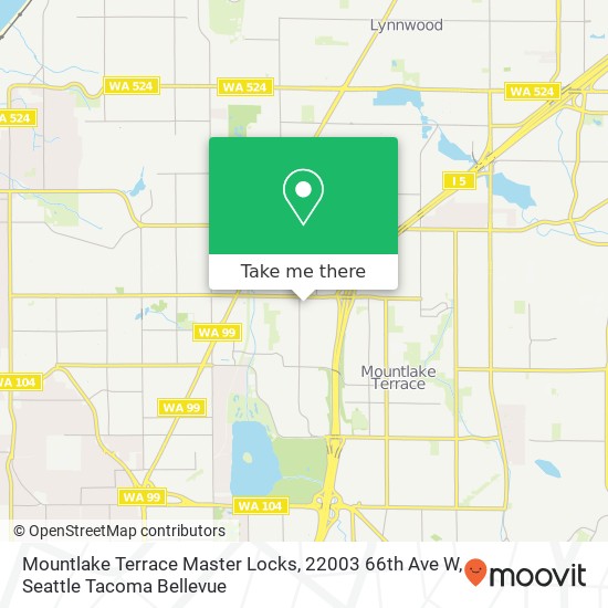 Mapa de Mountlake Terrace Master Locks, 22003 66th Ave W