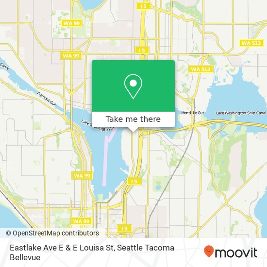 Eastlake Ave E & E Louisa St map