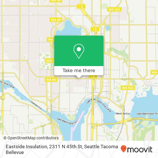 Eastside Insulation, 2311 N 45th St map