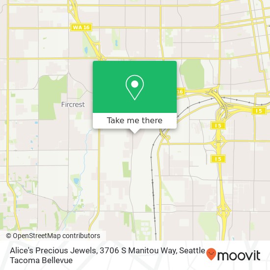 Mapa de Alice's Precious Jewels, 3706 S Manitou Way