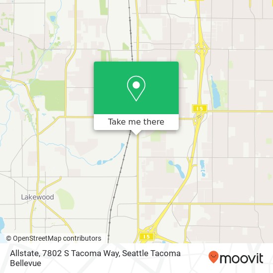 Allstate, 7802 S Tacoma Way map